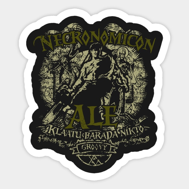 Necronomicon Ale Sticker by Sanxion